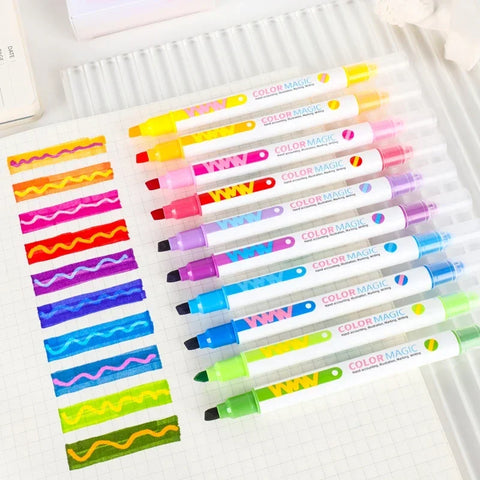 Image of SET X10 PLUMONES MÁGICOS QUE CAMBIAN DE COLOR - MAGICPEN