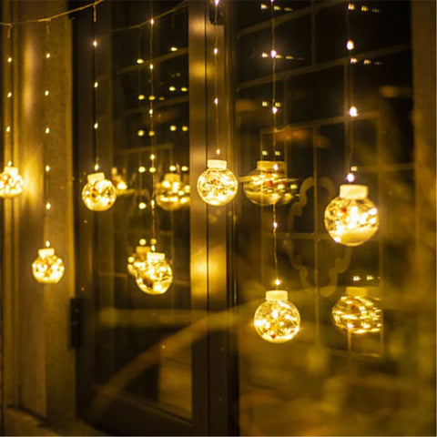 Image of LUCES ESFERAS NAVIDEÑAS CON LUZ LED SÚPER OFERTA ⭐⭐⭐⭐⭐
