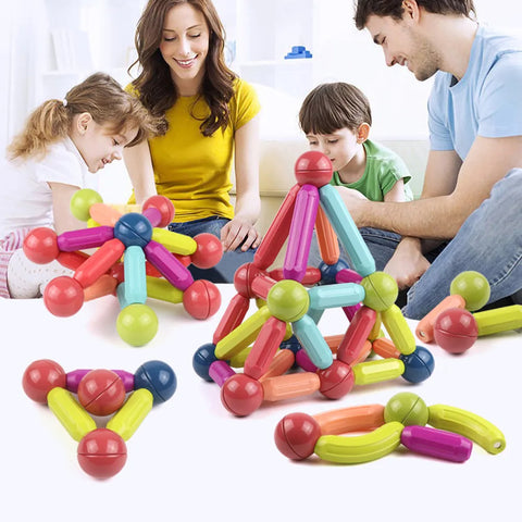 Image of JUEGOS BLOQUES MAGNÉTICOS PARA ESTIMULAR EL CEREBRO INFANTIL  42 PCS