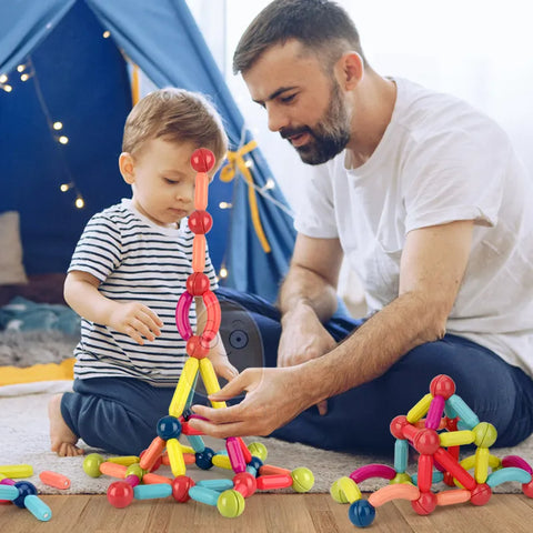 Image of JUEGOS BLOQUES MAGNÉTICOS PARA ESTIMULAR EL CEREBRO INFANTIL  42 PCS