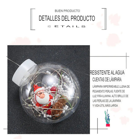 Image of LUCES ESFERAS NAVIDEÑAS CON LUZ LED SÚPER OFERTA ⭐⭐⭐⭐⭐