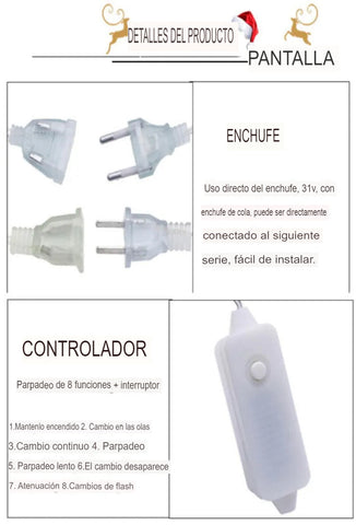Image of LUCES ESFERAS NAVIDEÑAS CON LUZ LED SÚPER OFERTA ⭐⭐⭐⭐⭐