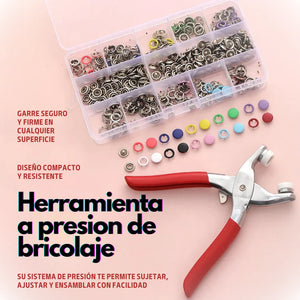KIT DE BROCHES A PRESIÓN +100PIEZAS
